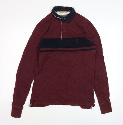 Hammond & Co Men's Red Polo, Size S, Long Sleeve