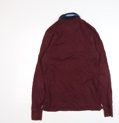 Hammond & Co Men's Red Polo, Size S, Long Sleeve