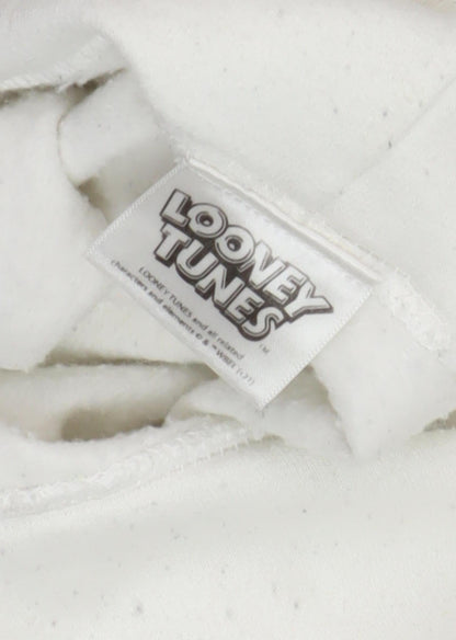 Looney Tunes Unisex White Hoodie, M - Bugs Bunny Graphic