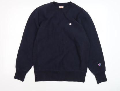 Mens UK Size L Champion Blue Pullover Sweatshirt
