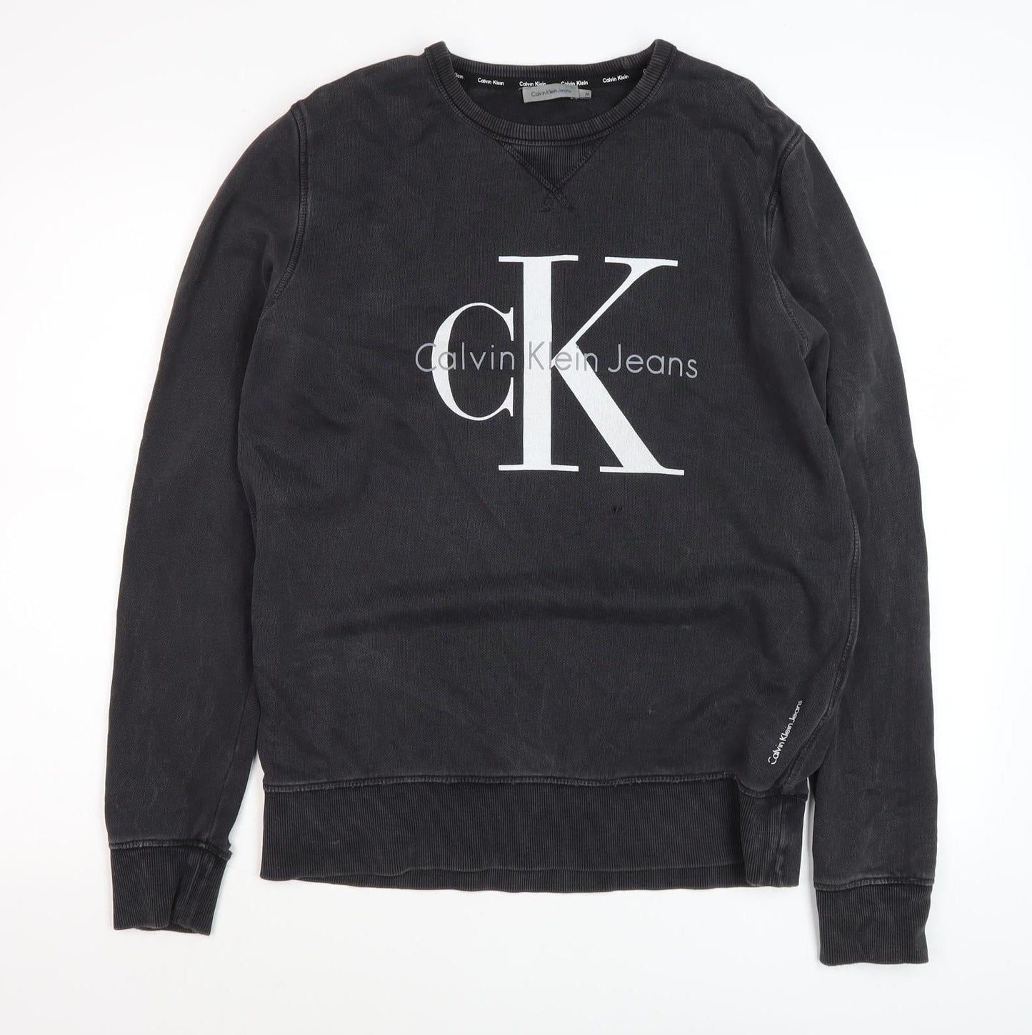 Mens UK Size M Calvin Klein Black Pullover Sweatshirt