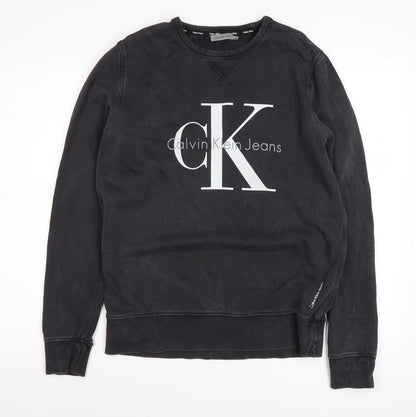Mens UK Size M Calvin Klein Black Pullover Sweatshirt
