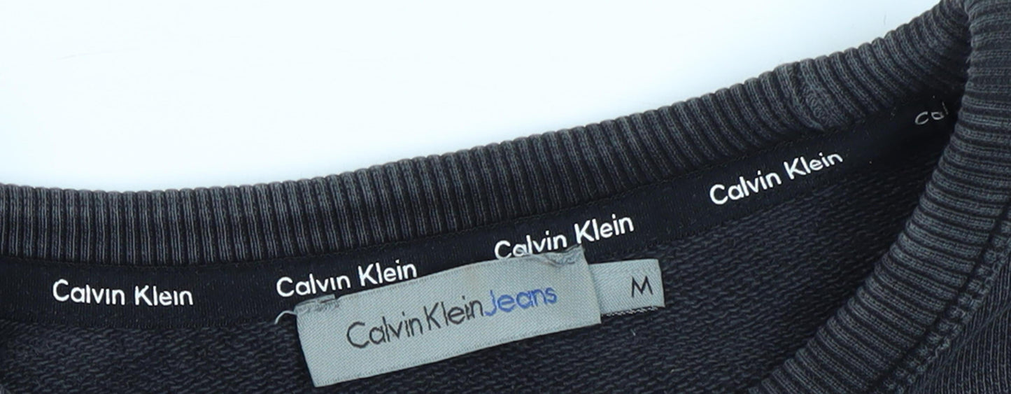 Mens UK Size M Calvin Klein Black Pullover Sweatshirt