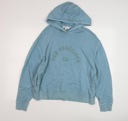Mens UK Size M Marks and Spencer Blue Pullover Hoodie