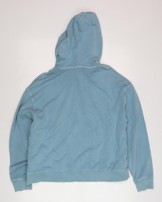 Mens UK Size M Marks and Spencer Blue Pullover Hoodie