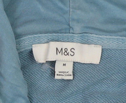 Mens UK Size M Marks and Spencer Blue Pullover Hoodie