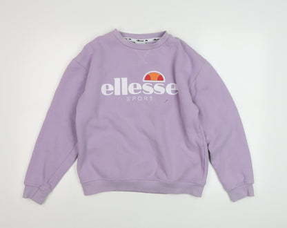Ellesse Women’s Purple Sweatshirt Size 10 - Classic Logo Pullover