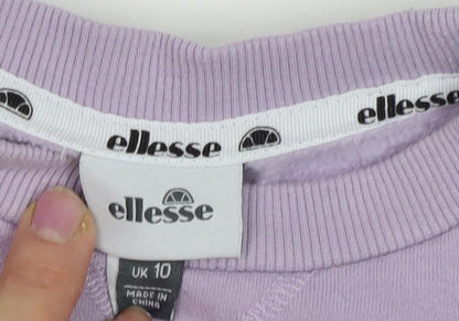 Ellesse Women’s Purple Sweatshirt Size 10 - Classic Logo Pullover