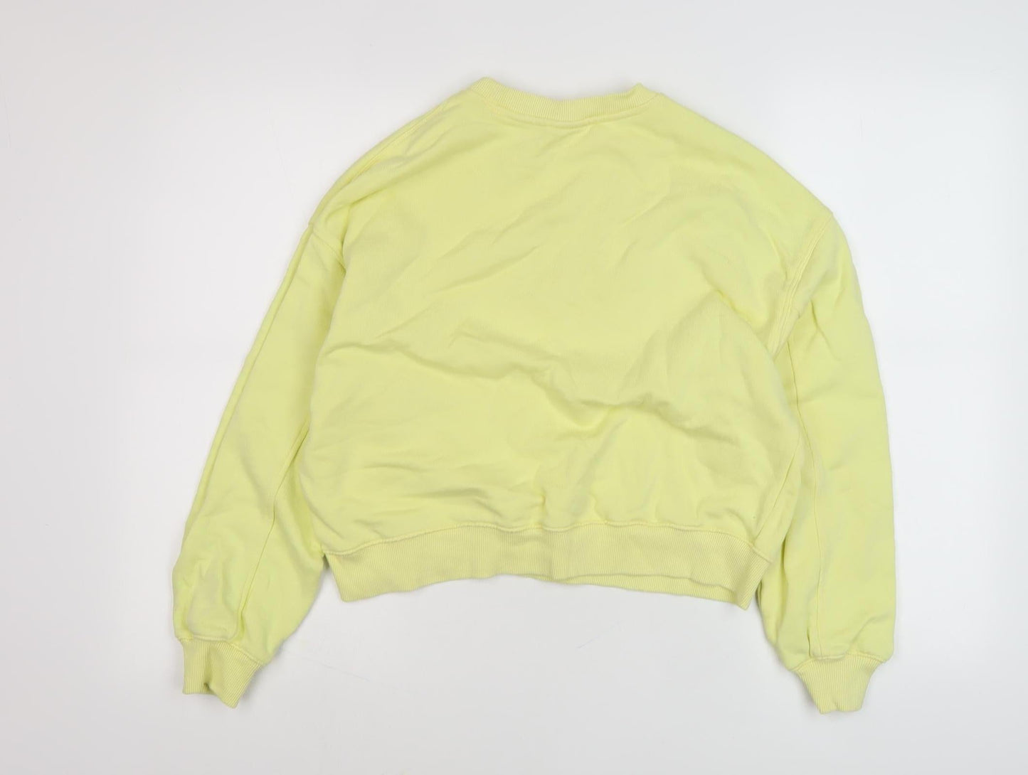 Zara Girls Yellow Pullover Sweatshirt 13-14 Years