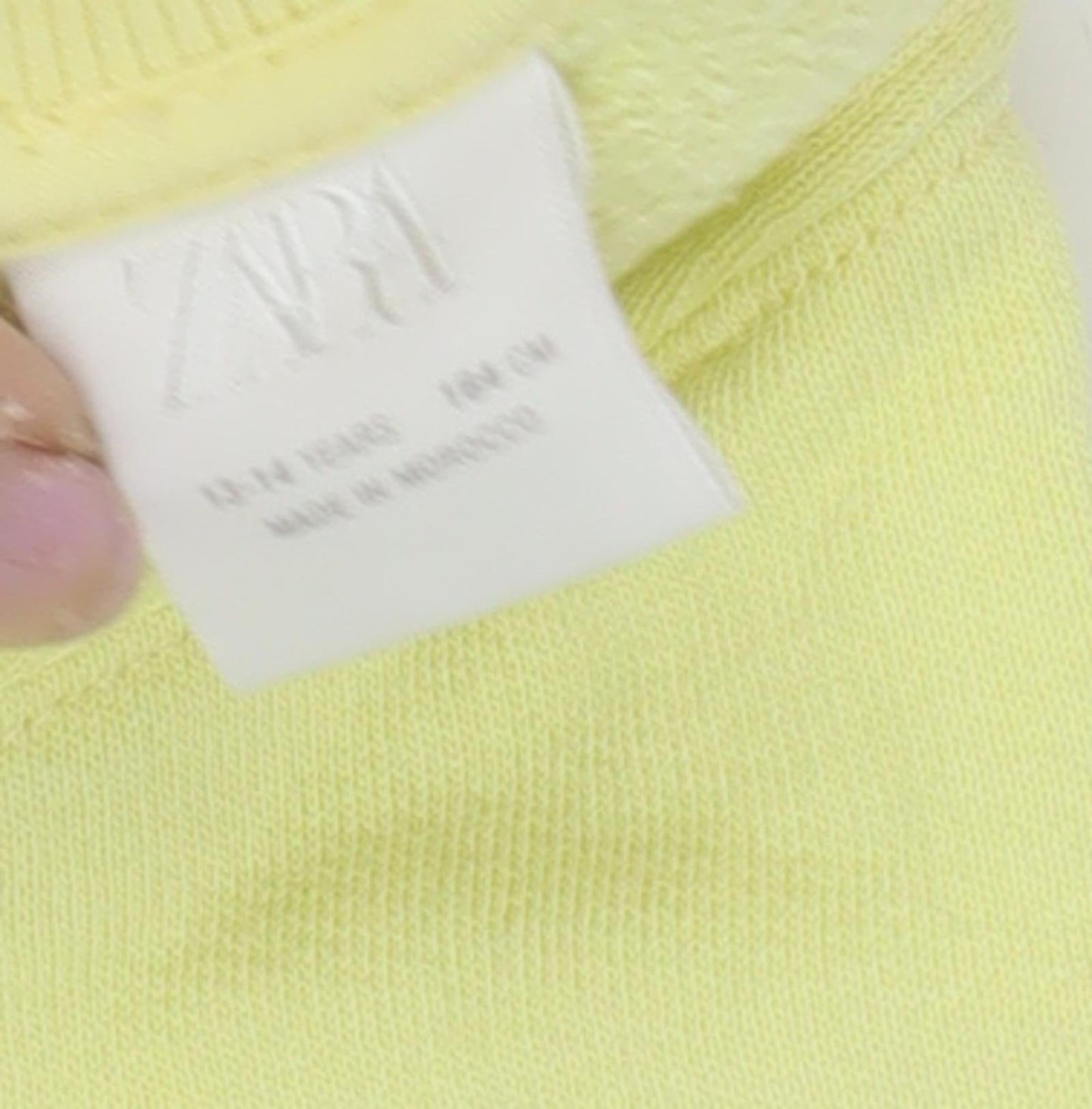 Zara Girls Yellow Pullover Sweatshirt 13-14 Years