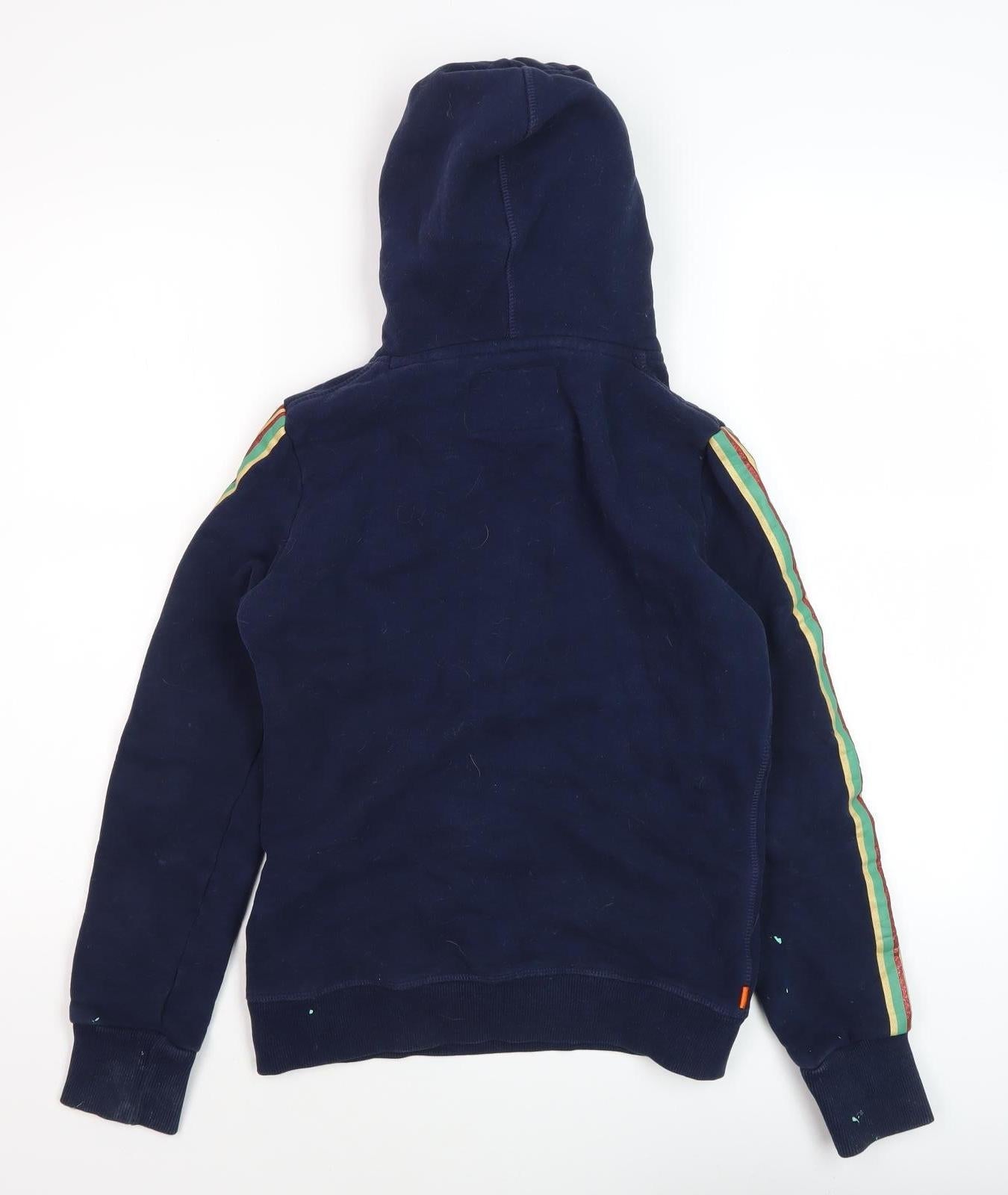 Superdry Women's Blue Pullover Hoodie, UK 6, Hooded Long Sleeve
