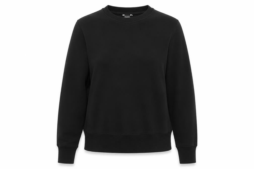 Front view of Mondetta Women's Black Long Sleeve Basic Top - S