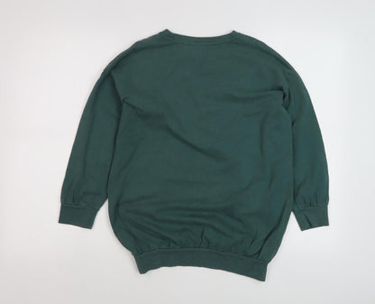 Next Girls Green Pullover Sweatshirt, 10 Years, Graphic Print
