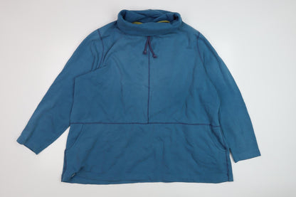 Lazy Jacks Blue Unisex Sweatshirt, Size 10, Cowl Neck
