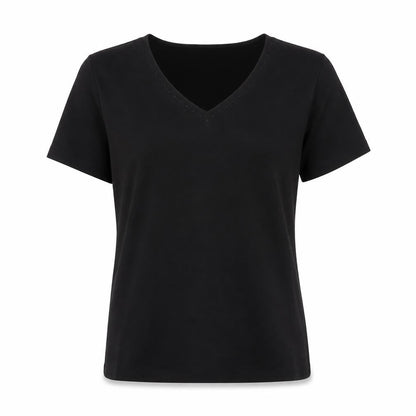 Womens UK Size S CC Black Basic T-Shirt