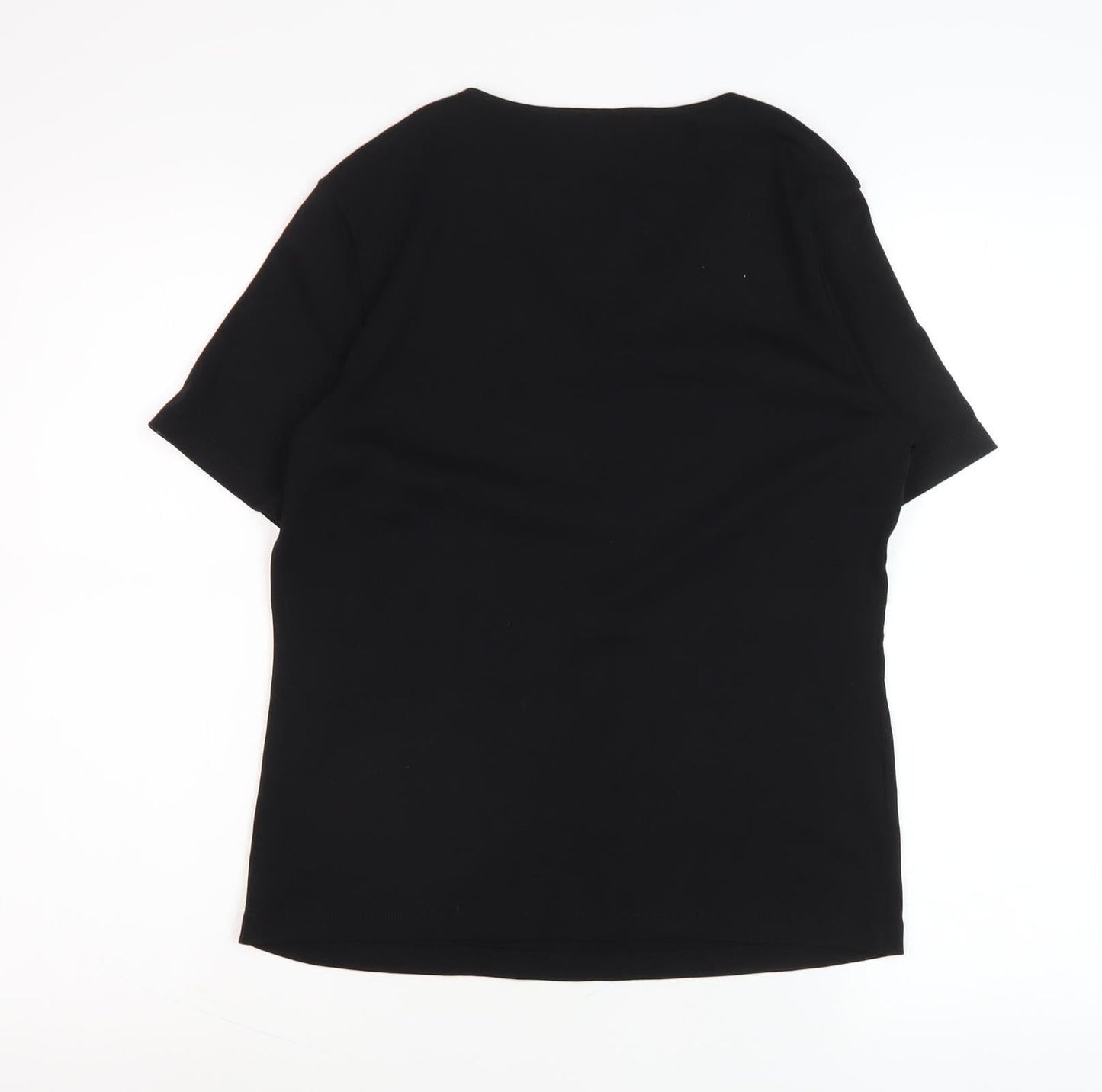 Womens UK Size S CC Black Basic T-Shirt