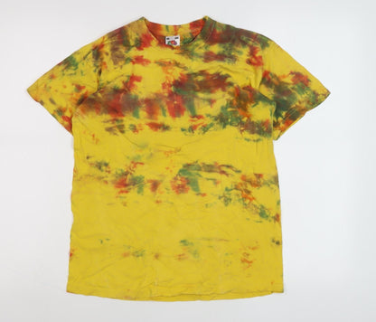 Unisex Adults UK Size 12 Fruit of the Loom Multicoloured  T-Shirt