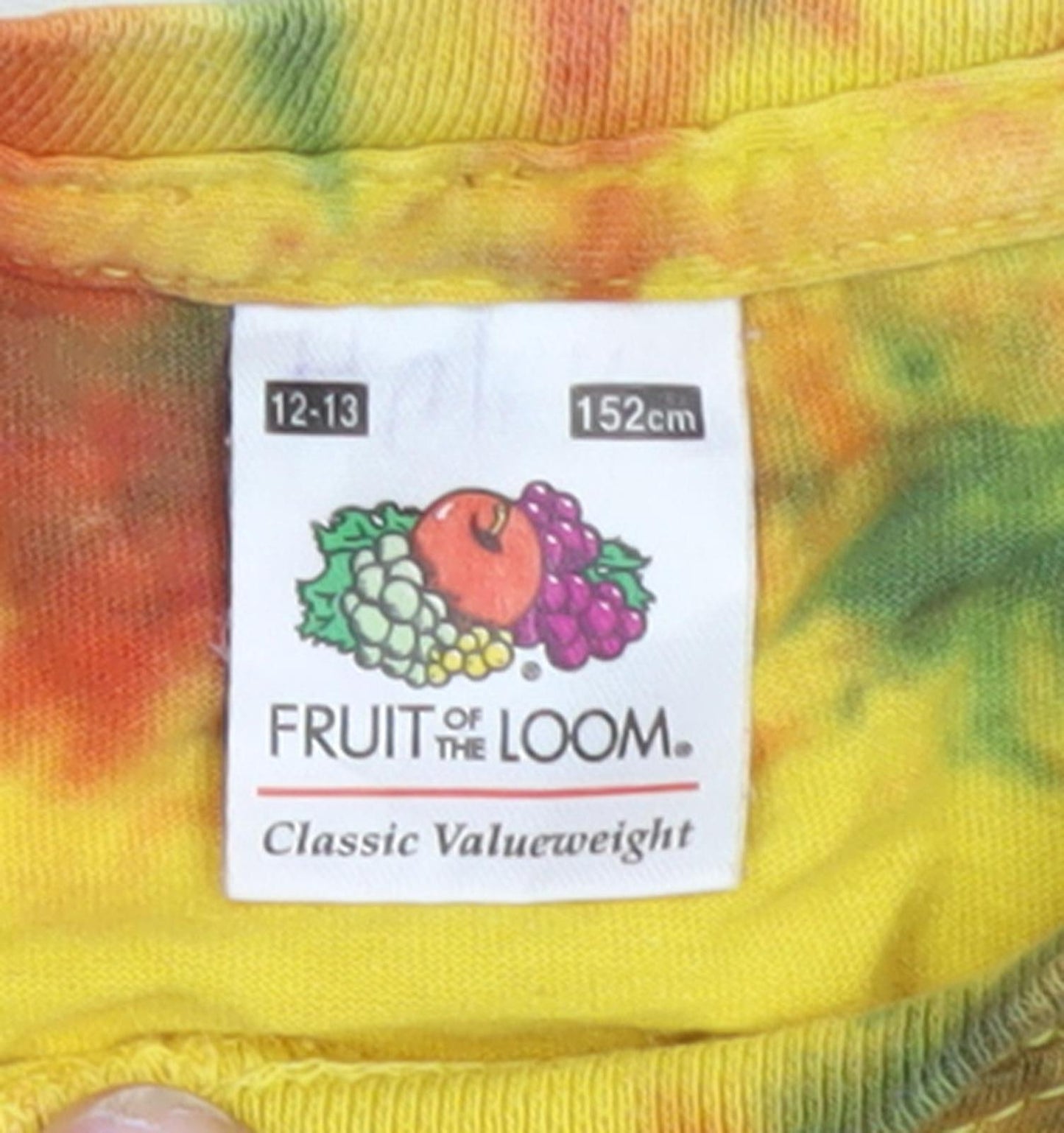 Unisex Adults UK Size 12 Fruit of the Loom Multicoloured  T-Shirt