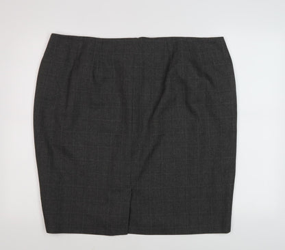 Marks and Spencer Womens Grey Pencil Skirt Size 22 Workwear