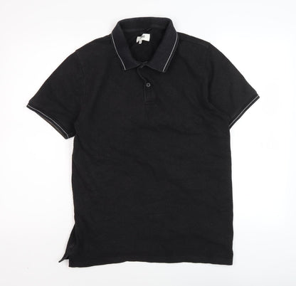 (Un) Bias Men's Black Polo Shirt Medium Short Sleeve Cotton