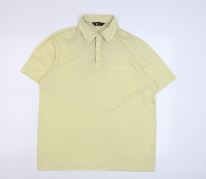 Gabicci Men's Yellow Short Sleeve Polo Shirt M