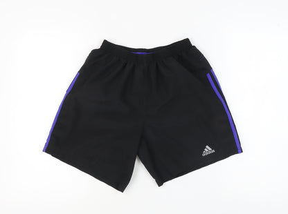 Adidas Men's Black Athletic Shorts, Size M, Elastic Waist, New