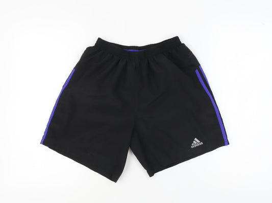 Adidas Men's Black Athletic Shorts, Size M, Elastic Waist, New