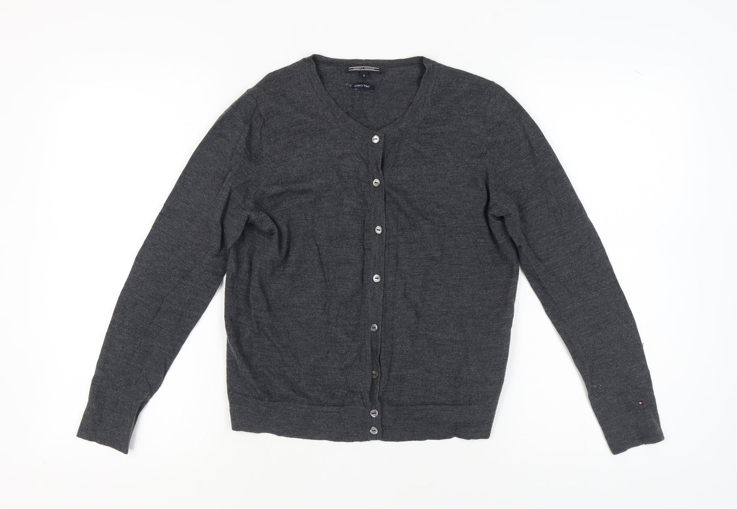 Womens UK Size M Tommy Hilfiger Grey Cardigan Jumper