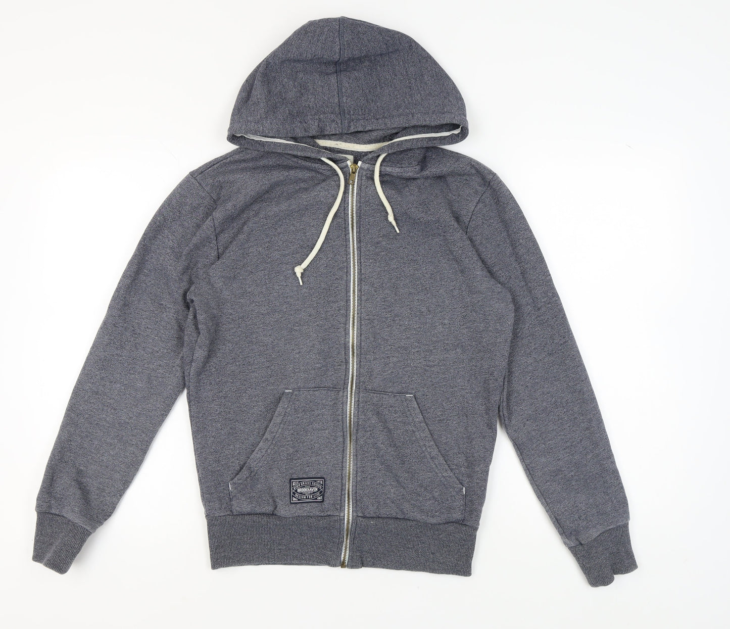 Brookhaven Men's Grey Zip Hoodie, Medium, Hooded Style
