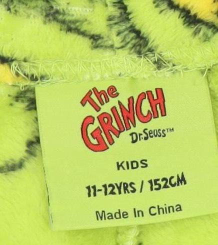 The Grinch Girls Green Pyjama Pants 11-12 Years Fleece