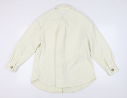 U.S. Polo Assn. Women's White Jacket Size L Collared Casual