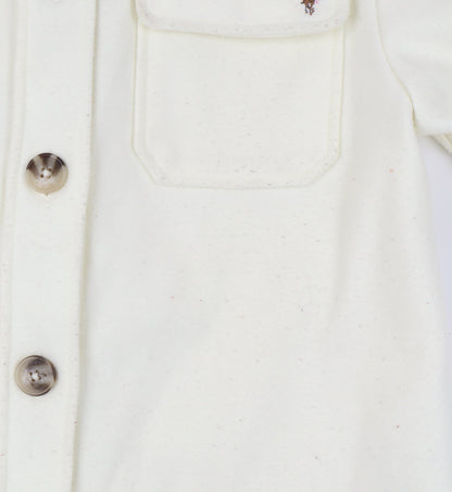 U.S. Polo Assn. Women's White Jacket Size L Collared Casual