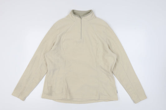 Quechua Beige Unisex Fleece Sweatshirt XXL Lightweight