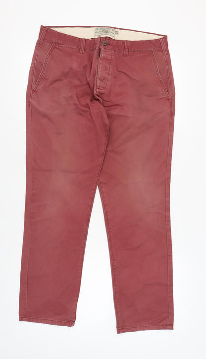 Matalan Men's Red Slim Chinos Size 36