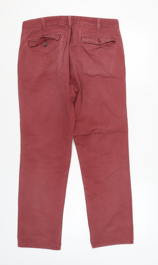 Matalan Men's Red Slim Chinos Size 36