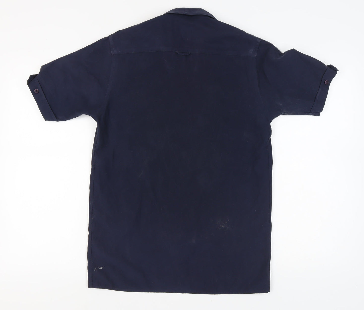 Kickers Men's Blue Short Sleeve Button-Up Shirt S