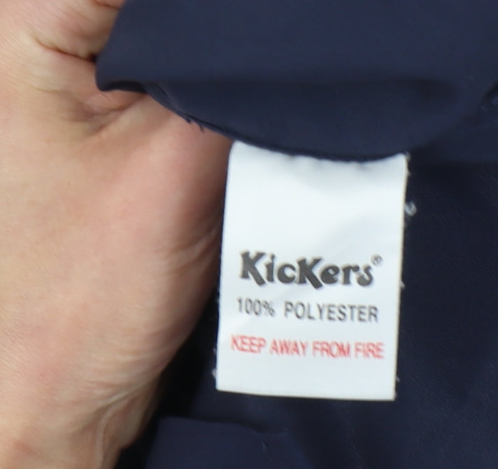 Kickers Men's Blue Short Sleeve Button-Up Shirt S