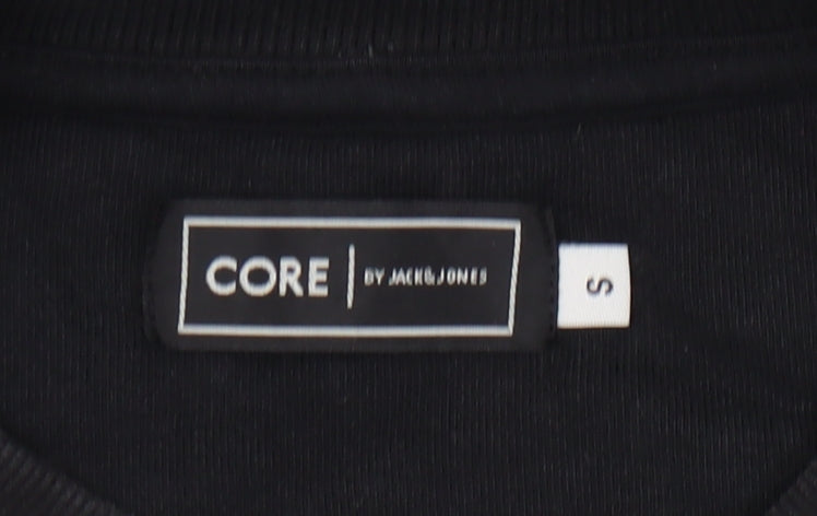 Mens UK Size S JACK & JONES Black Pullover Sweatshirt