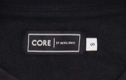 Mens UK Size S JACK & JONES Black Pullover Sweatshirt