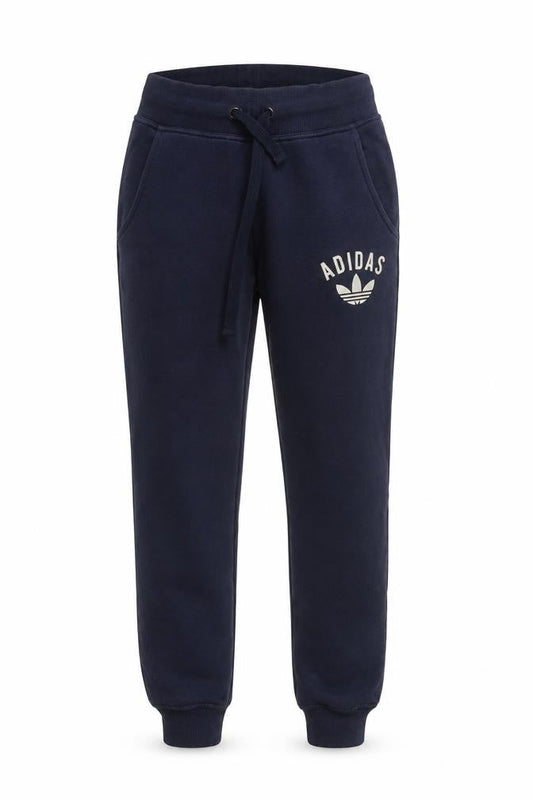 Front view of Adidas Women's Blue Jogger Trousers, size 8