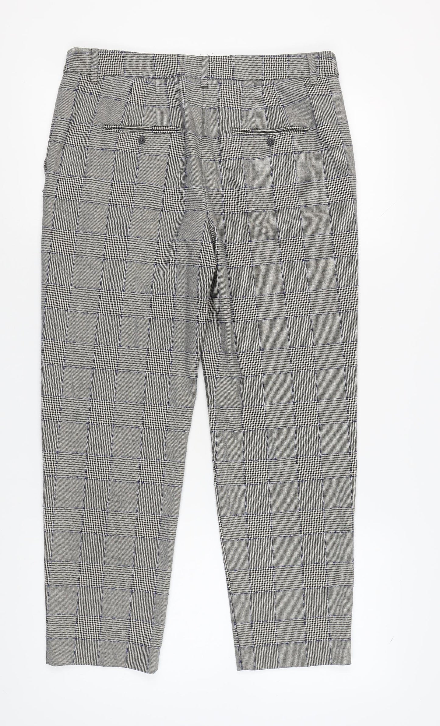 Womens UK Size 12 Marks and Spencer Regular Fit Business Workwear Grey Trousers