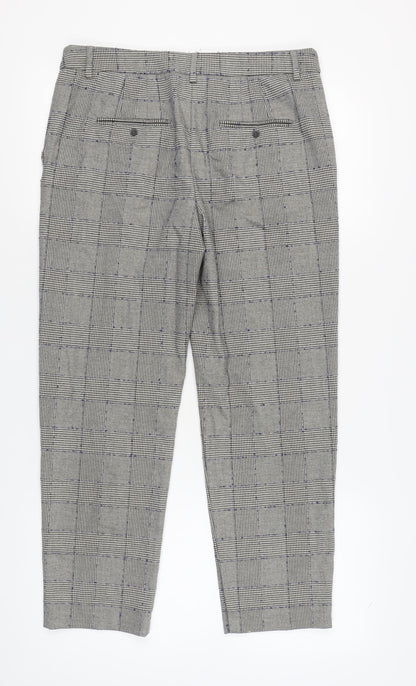 Womens UK Size 12 Marks and Spencer Regular Fit Business Workwear Grey Trousers