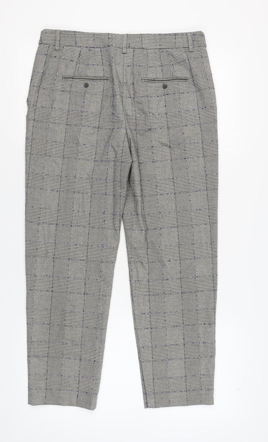Womens UK Size 12 Marks and Spencer Regular Fit Business Workwear Grey Trousers