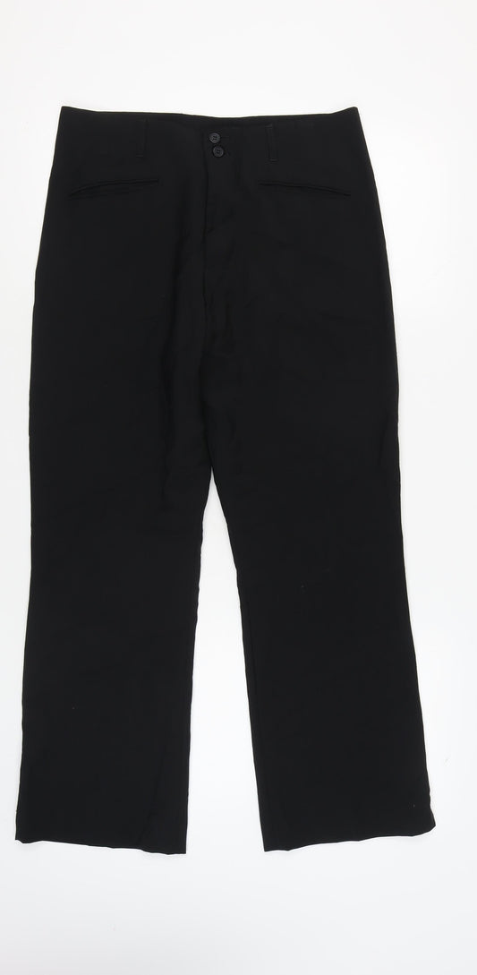 William Hunt Black Wool Trousers for Men Size 38