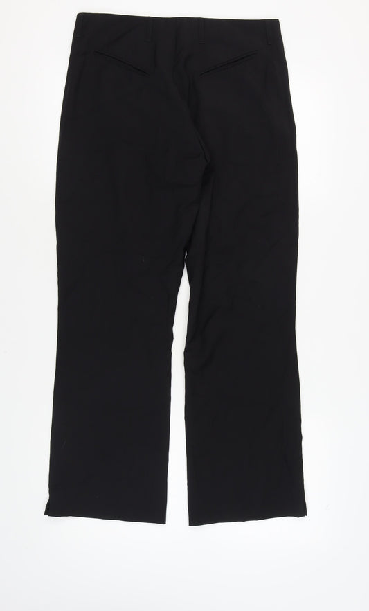 William Hunt Black Wool Trousers for Men Size 38