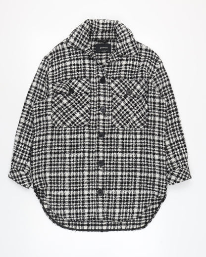 Stradivarius Women's Black Checked Jacket M