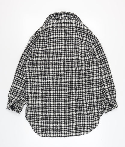 Stradivarius Women's Black Checked Jacket M