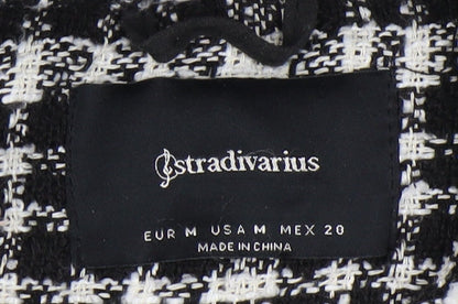 Stradivarius Women's Black Checked Jacket M
