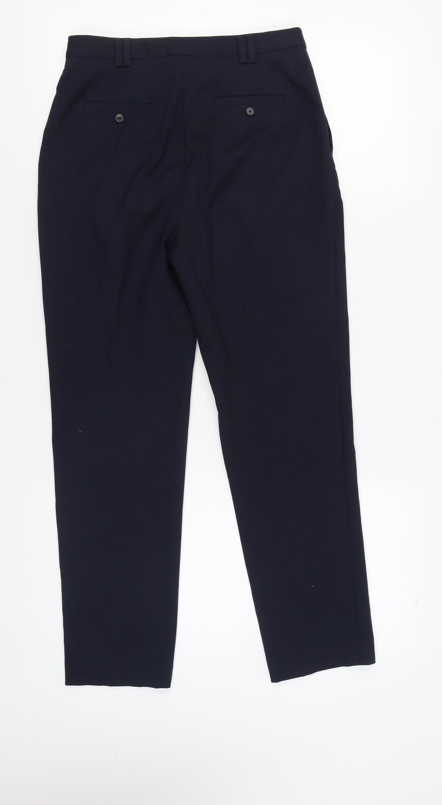 Womens UK Size 8 NEXT Regular Fit Business Casual Blue Trousers