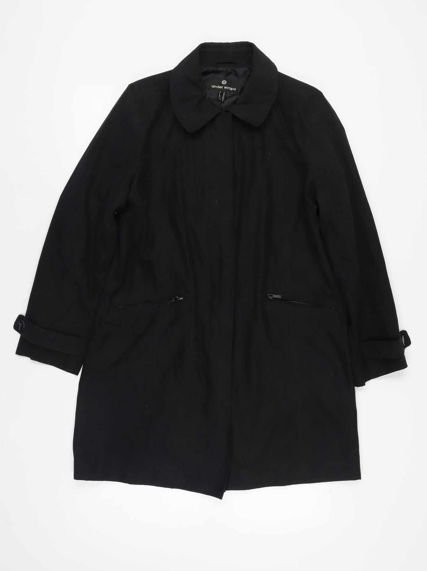 Under Wraps Women's Black Overcoat Size 16